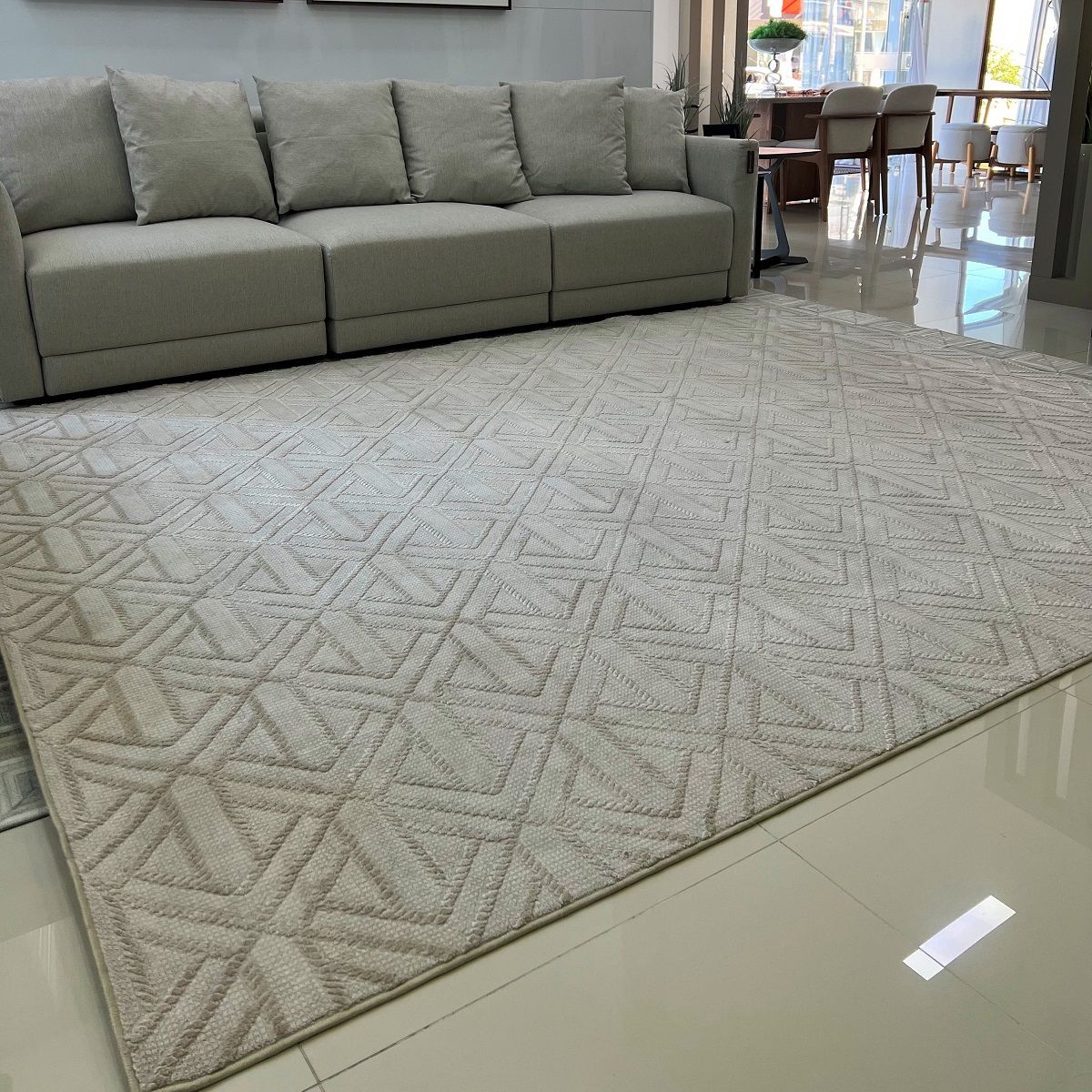 Tapete Tecido Carmel Bege Debrum 2,50 x 3,00